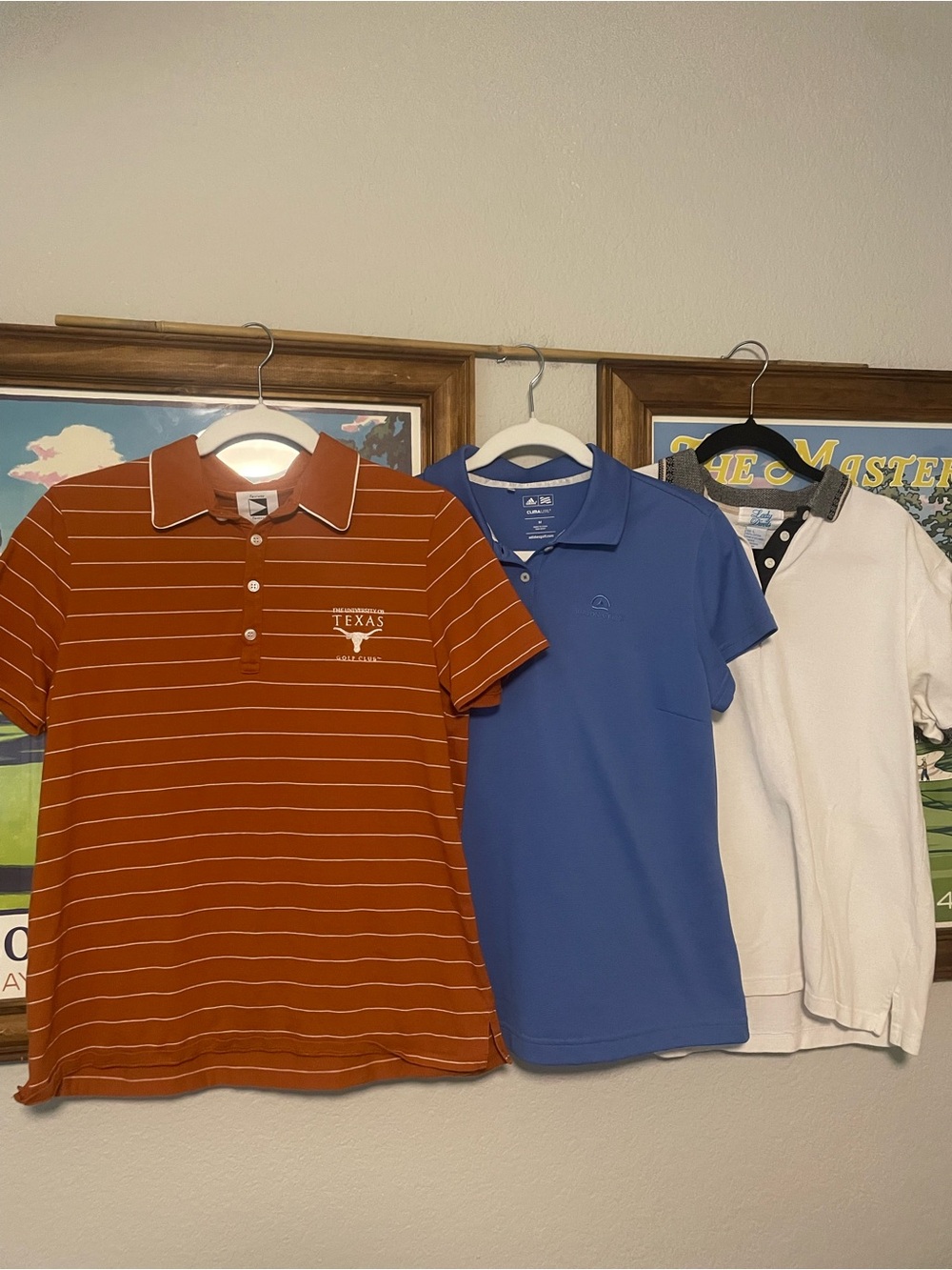 Women’s Golf Polo Shirt Lot 3 Adidas Climalite Barton Creek Texas Golf Club L M
